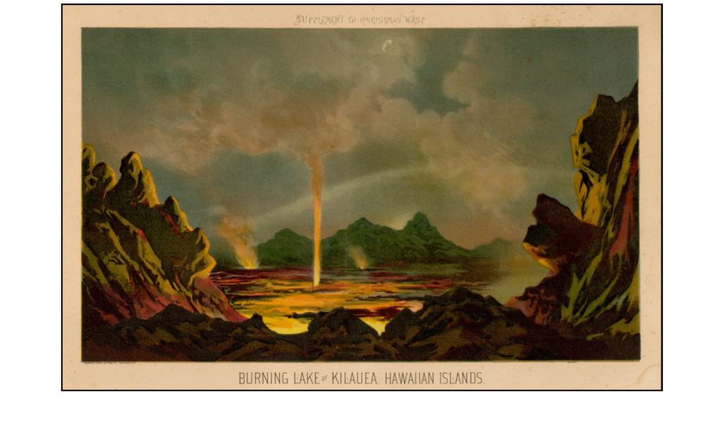 Burning Lake of Kilauea by Jules Tavernier 1884